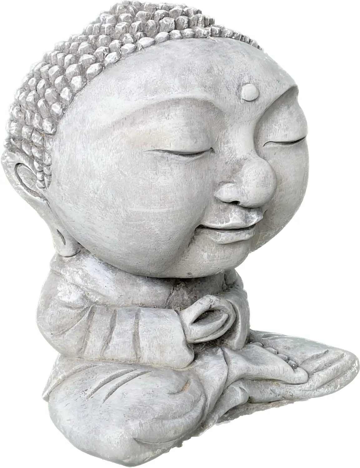 Artikelbild 11 des Artikels “Nima - Sitzender Mönch mit großem Kopf, 20 cm H | Steinguss “